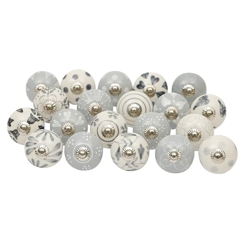 Shyamvun Pomelli per cassettiere e cassetti, maniglie assortite in ceramica per armadio da cucina, armadio, mobili decorativi (confezione da 12)