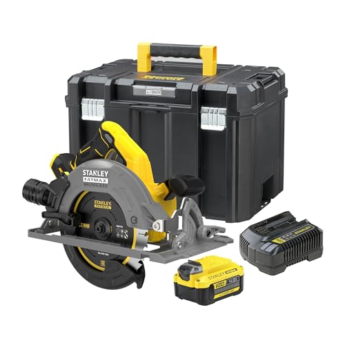 STANLEY Serra Circular 7-1/4" (185mm) 20V SBC551M1T Bateria, Carregador e Maleta