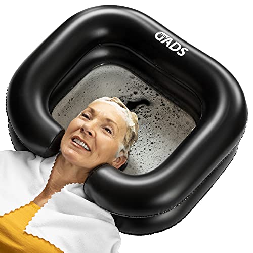 GADS Lavabo Portable, Bac a shampoing domicile, Bac Pour Laver les Cheveux, Bassin Gonflable pour Laver Les Cheveux, Bassin de lit Pour Lave Tête Domicile,...