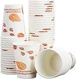 Compostable 12 Oz Paper Coffee Cups, 100 Pack By Avant Grub. Medium Sized, PLA Lined Disposable Hot and Cold Beverage Cup Set for Cafe, Shops, Kiosk, Concession Stand and Office
