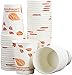 Biodegradable and Compostable 12 Oz Paper Coffee Cups. 100 Pack By Avant Grub. Medium Sized, PLA Lined Disposable Beverage Cups For Hot and Cold Drinks. For Shops, Kiosks, Concession Stands and More.