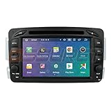 Ossuret Android 10 Car Stereo Radio GPS Navigation con Pantalla táctil de 7 Pulgadas Apta para Mercedes-Benz C-W209 / C-W203 / Viano/Vito/Vaneo/A-W168 Soporte de Control del Volante
