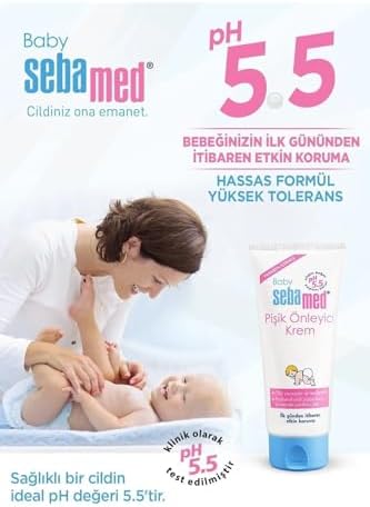 Sebamed Baby pH 5.5 Yoğun Nemlendirici Etkili Pantenol İçerikli Koruyucu Bebek Pişik Önleyici Krem 100 ml - Görsel 5