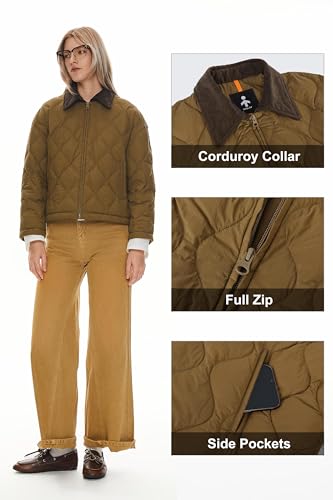 Orolay Women's Black Cropped Lightweight Quilted Puffer Jacket - Cozy & Stylish Fall Essential in Large - Image 5