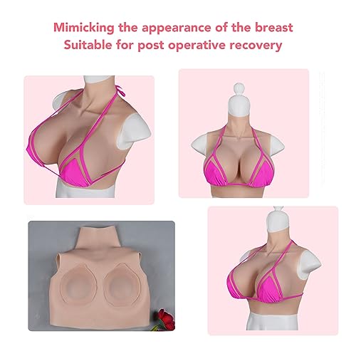 Peitoral de Silicone, Elástico Macio Cor Leve 1 Prótese Seios Falsos Respirável Copo D para Cosplay