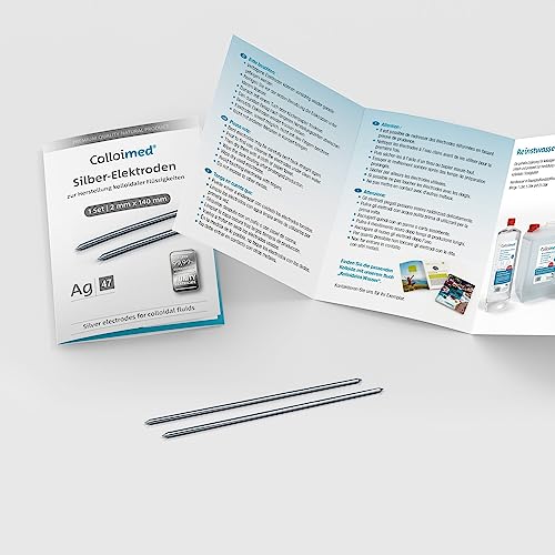 Colloimed Silber-Elektroden XL 1 Paar 2mm x 140mm für Colloidmaster CM1000 (Ag 2x140mm)