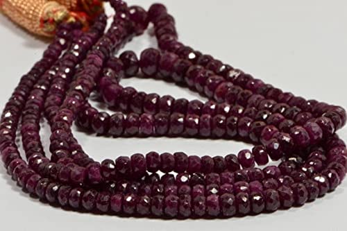 Perles de rubis véritables facettées de qualité gemme pour joaillerie fine et colliers