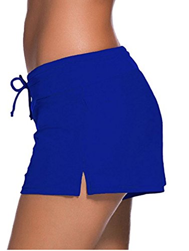 Image of Women Sports Summer Bottom Slit Swim Beach Board Shorts