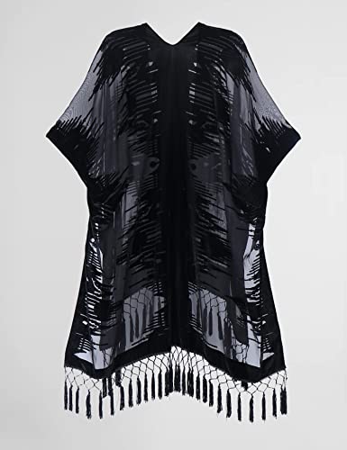 Image of MJ SERECA Women's Casual Long Velvet Kimono