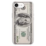 Blingy's for iPhone 17e Case/iPhone 16e Case, Fun One Hundred Dollar Bill Pattern Money Design Soft TPU Protective Case 6.1 inch ($100 Bill)