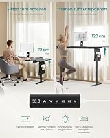 SONGMICS Höhenverstellbarer Schreibtisch 180 x 80 cm – Ansicht 4