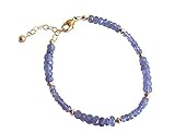 tansanit armband  Gemshine - Damen - Armband - Vergoldet - Tansanit - Facettiert - Blau - Lila