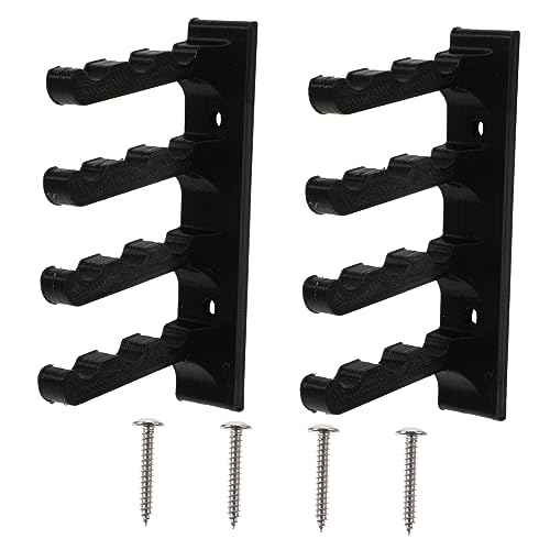 Happyyami 2pcs Wall Mounted Bow Arrow Rack Holder for Display and Storage Easy to Install with Screws for Arrows and Bows Living Room Bedroom Black Color