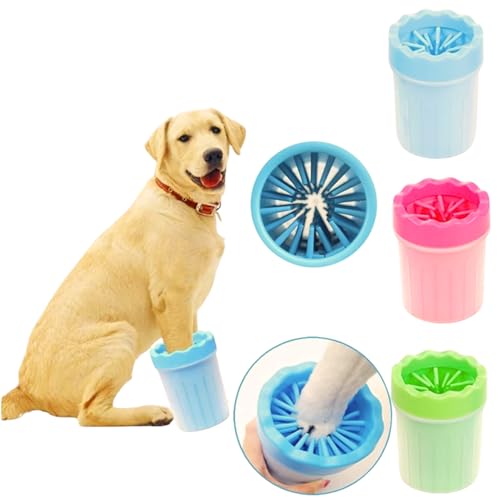 Kit 2 Copos Limpador Patas Cachorros Animais em Silicone Pets Copo Limpador Banho Lava Patinhas Pets