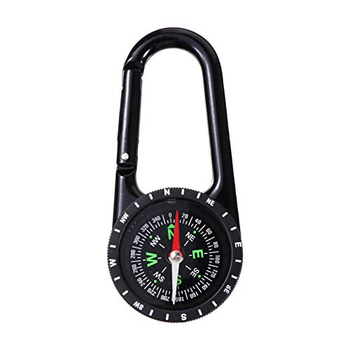 Wakauto Mini-Bússola Mosquetão Chaveiro Mosquetão Chaveiro para Caminhadas Ao Ar Livre Acampamento E
