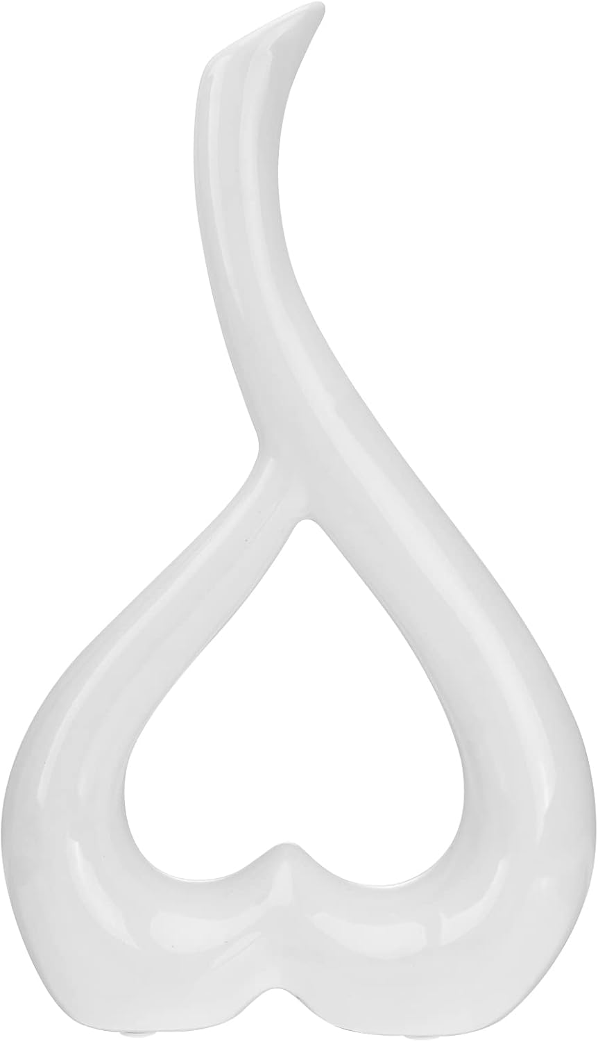BESPORTBLE Ceramic Ceramic Flower Receptacle Flower Vases Decorative Adornment for Home Decor Living Room Decorative vase Ornament Bedroom (White)
