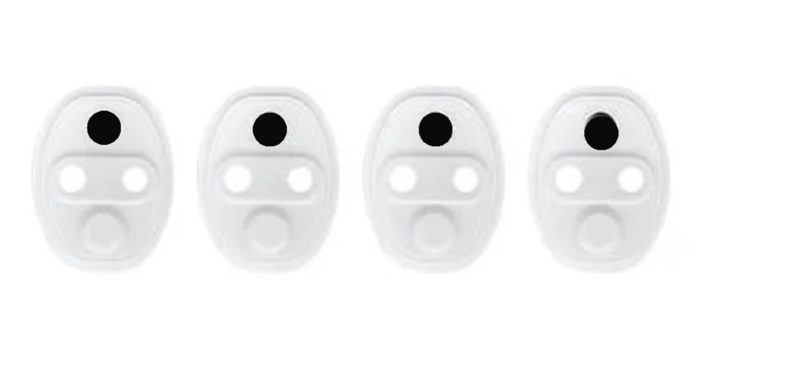 8pcs Silicone Car Door Lock Buckle Mute Shock Absorbing Cushion Elastic Anti-Collision Latch Protection Cover(White)