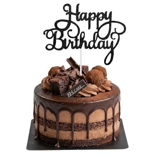 Happy Birthday Cake Toppers Glitter Happy Birthday Cake Deco
