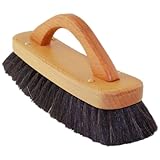 Ziegenhaar - schwarz TelMo Schwarze Ziegenhaarbürste mit Bügelgriff ca. 21cm gewachstes Buchenholz