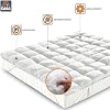 Glamhaus Coprimaterasso Singolo 90x190 Cm – Imbottito, Trapuntato, Anallergico Con Gonna Elasticizzata (Oeko Tex) - 3