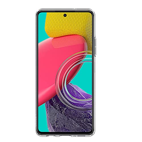 Image of NISHTECH Silicone for Samsung Galaxy M53 5G (2024) Premium Transparent Hybrid Soft Slim Dust Proof Back Case Cover with Camera Protection