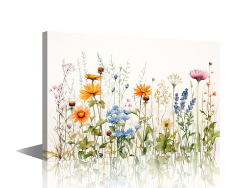 Impression sur toile de plantes grand tableau floral pour chambre cocooning