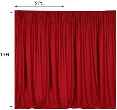 BalsaCircle 10 ft x 10 ft Red Polyester Photography Backdrop Drapes Curtains Panels - Wedding Decorations Home Party Reception Supplies