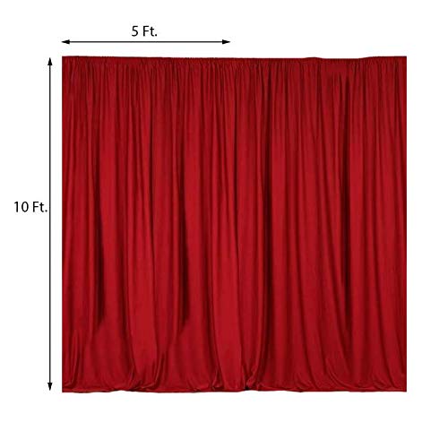 Balsacircle 10 Ft X 10 Ft Red Polyester Photography Backdrop Drapes Curtains Panels - Wedding Decorations Home Party Reception Supplies #TOP3