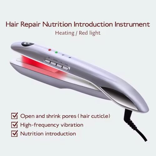 Plancha profesional portátil para cabello con luz roja y azul miniatura 3