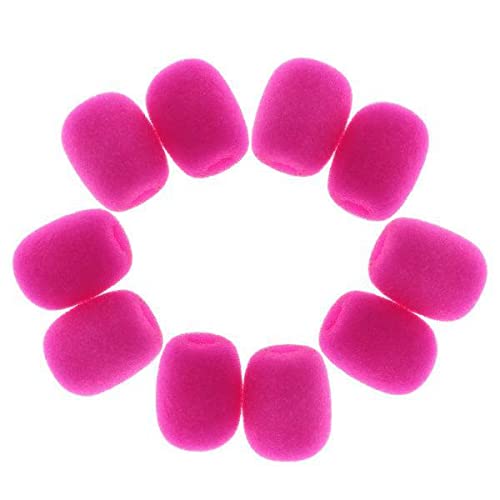 ATORSE 3xMini Microphone Sponge Windscreen Pack of 10 Fushcia-picture-11