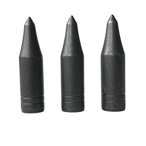 SHARROW 24 Stück 8mm Bogenschießen Jagd Pfeil Tipps Jagdspitzen Pfeilspitze Edelstahl Pfeilköpfe (Schwarz) Cover