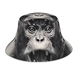 WZYWHJ Chapeau bob réversible imprimé tête de singe En cas de problème, contactez-nous, nous ferons de notre mieux pour vous aider.