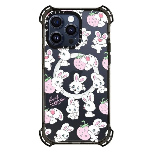 Coque iPhone 15 Pro Max CASETiFY Bounce premium robuste transparente noir