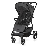 Asalvo FIYI Silla de Paseo, Carrito bebé, Carro para bebés, Confortable, Ultraligera, Segura, Capota con Ventana y Freno Trasero, Manejable, Plegado compacto, Carga Máxima 24 kg, Negro