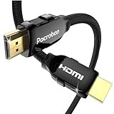 Pacroban 8K HDMI ARC/eARC Cable (6.6FT/2M) – HDMI 2.1, 48Gbps Ultra High Speed, in-Wall Safe, 4K 120Hz, Dolby Atmos, Dynamic HDR, HDCP – Compatible with Only HDMI-Enabled Devices