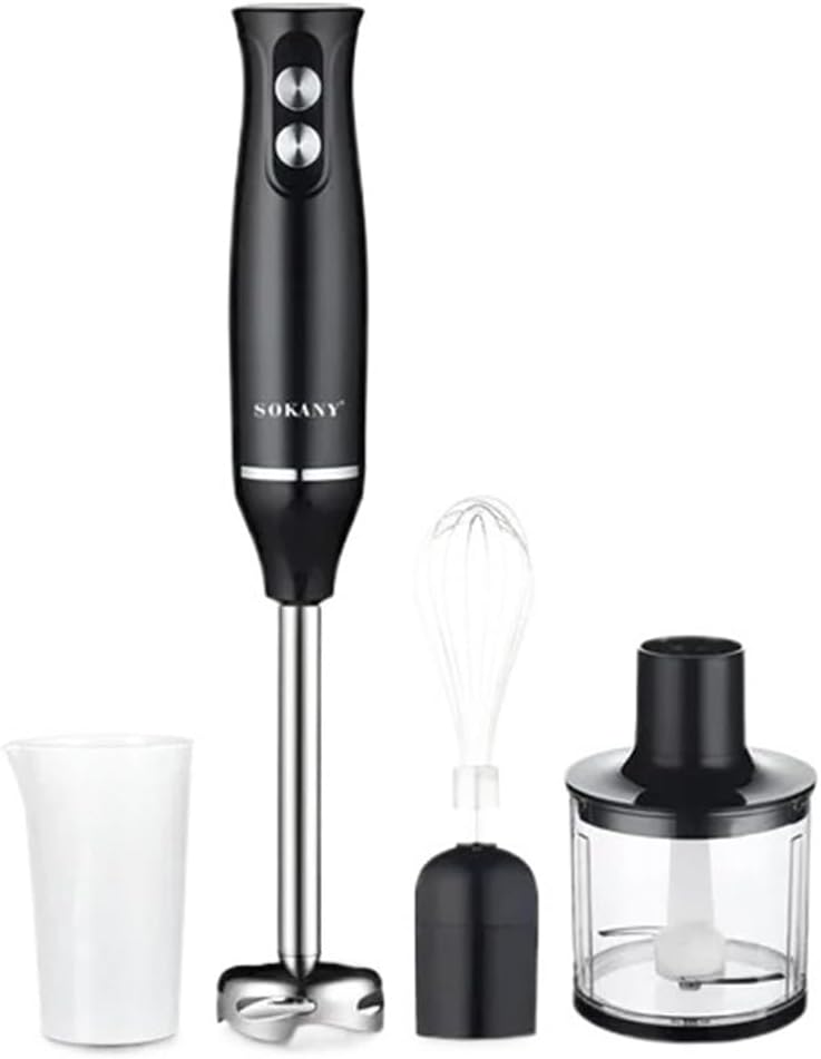 4-in-1 Electric Hand Mixer, 300W Multi-Functional Meat Grinder & Blender for Kitchen, Milkshakes, Cakes, Portable Food Processor with 3 Speed & Accessories