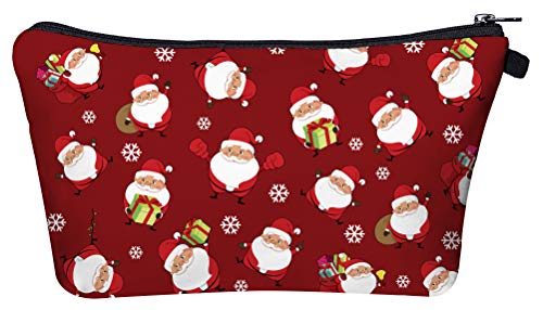 Preisvergleich Produktbild RuiPower Weihnachten Kulturbeutel Kosmetiktasche Damen Kulturtasche für Mädchen Kinder Kleine Make up Tasche Zipper Design für Reisen, Urlaubfür - Weihnachtsmann
