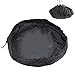 VGEBY Sac de Rangement pour Maillot de Bain, Sac de Maillot de Bain en Nylon Noir, Planche de Surf, Coussins de Plage, Combinaison de Plongée, Sac Fourre-Tout, Sac de Rangement de Natation, Noir