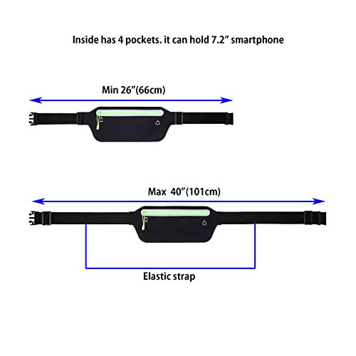 BAIWOAK Marsupio da corsa sottile, ultra leggero
