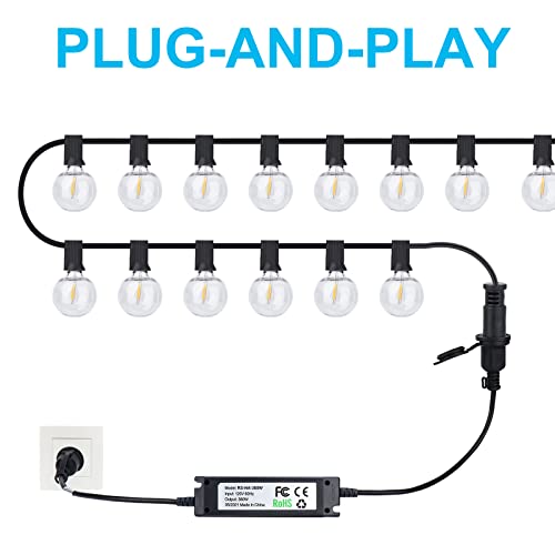 Newpow Outdoor Dimmer For String Lights Max 360W, Timer Switch(6H&8H) Auto Daily Cycle, Brightness Memory Function, Ip67 Waterproof, 60Ft Remote Range For Dimmable Outdoor String Lights, Floor Lamp #TOP4