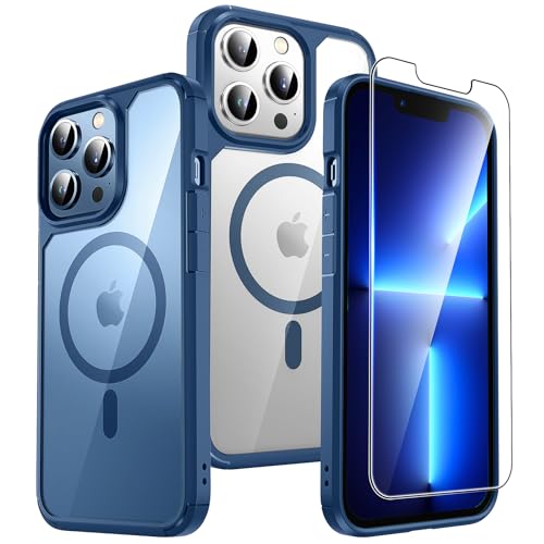 TAURI Funda Magnética para iPhone 13 Pro MAX 6.7", Azul Marino