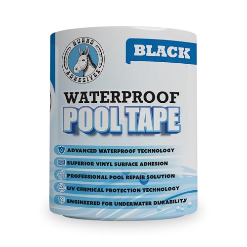 Burro Waterproof Black Pool Repair Tape 4 x 10
