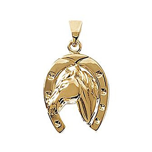 Pendentif Fer à Cheval Plaqué Or 18 carats - Neuf
