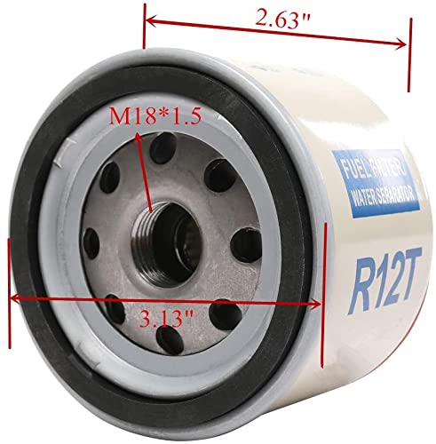 REGFIL R12T Marine Fuel Filter/Water Separator Diesel Engine Element filter Spin on Racor R12T S3240 120AT 18-7947 35-60494-1 NPT ZG1/4-19 Inch 10 Micron Outboard Automotive Replacement Parts by REGFIL - Used condition - Image 4