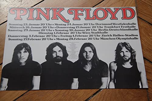 Pink Floyd Knebworth poster musique vintage 1975 impression rétro rock