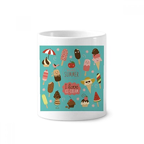 Mug blanc pomme de crème glacée pour bureau et salle de bain