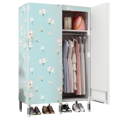 ZHANGshouf Armoire en Toile Topook, étagères de Garde-Robe Portables, Armoire Pliable avec Tige de Suspension, Organisateur de Garde-Robe Pliable 85x50x172CM, Armoire de Rangement