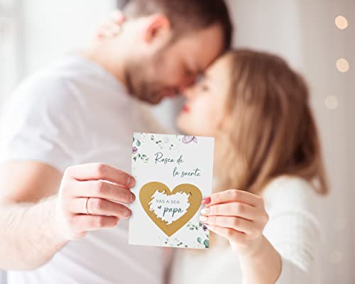 Image of Jolicoon Tarjeta de rascar Vas a ser papa con sobre - Anunciar embarazo papa