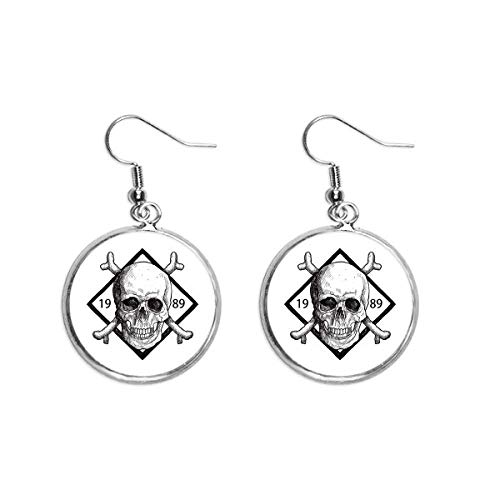 Decoración de moda esqueleto pirata 1989 con detalle de pendiente de plata