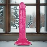 Rosa Mini Artículo De Silicona Realista Para Acariciar Con Base Para Principiantes, Mujeres Para Jugar(5.31 inches)-Genérico KHP9o